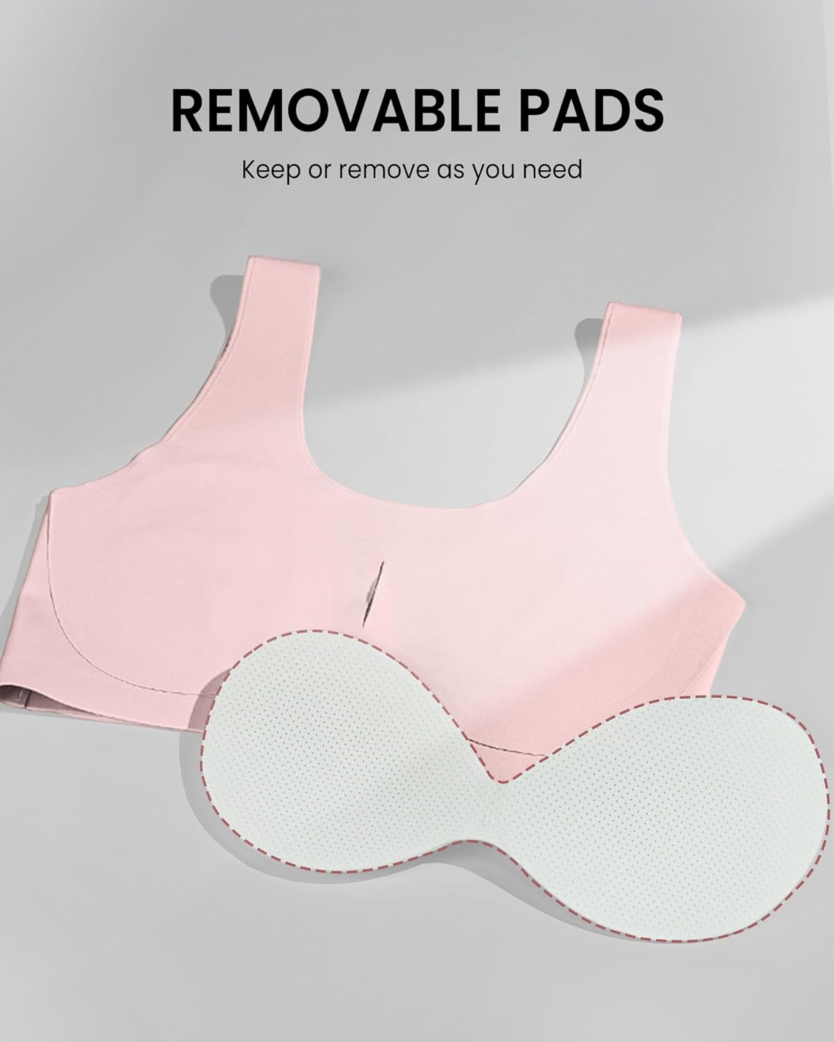 Training Bras for Girls 10-14 Seamless Teen Girls Sports Bras Ultra Comfort Soft Tween Bras 8-16 Removeable Padding - Image 4