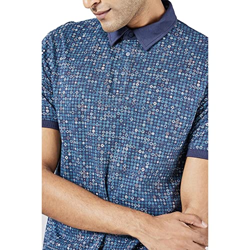 Image of VETTORIO FRATINI by Shoppers Stop Printed Cotton Regular Fit Mens T-Shirt