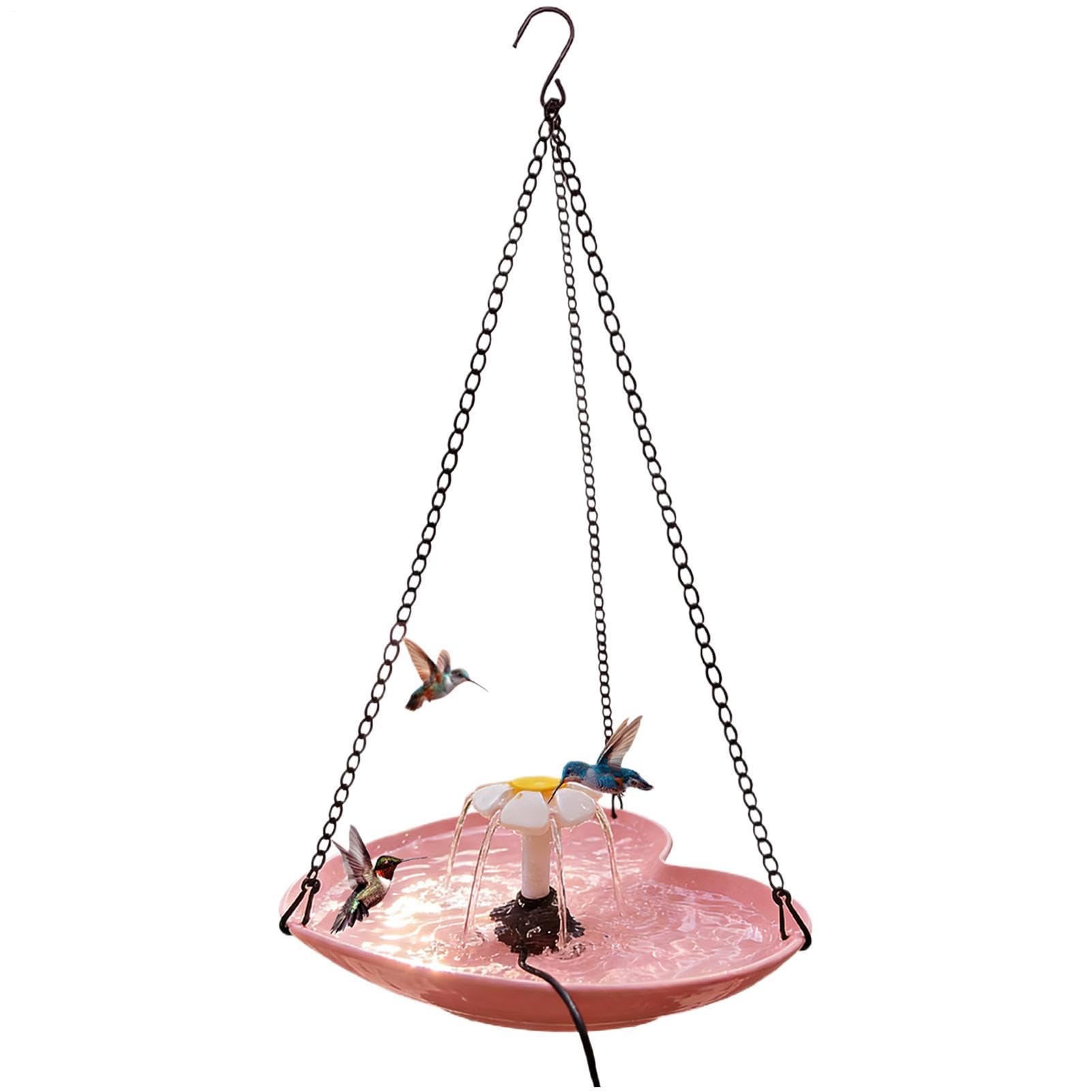 Fontana con Vasca per Mangiatoia Decorativa da Esterno | Fontane con Alimentatore Acqua Esterno per Recinzione Balcone Patio Prato Giardino Paesaggistica Osservazione della Natura