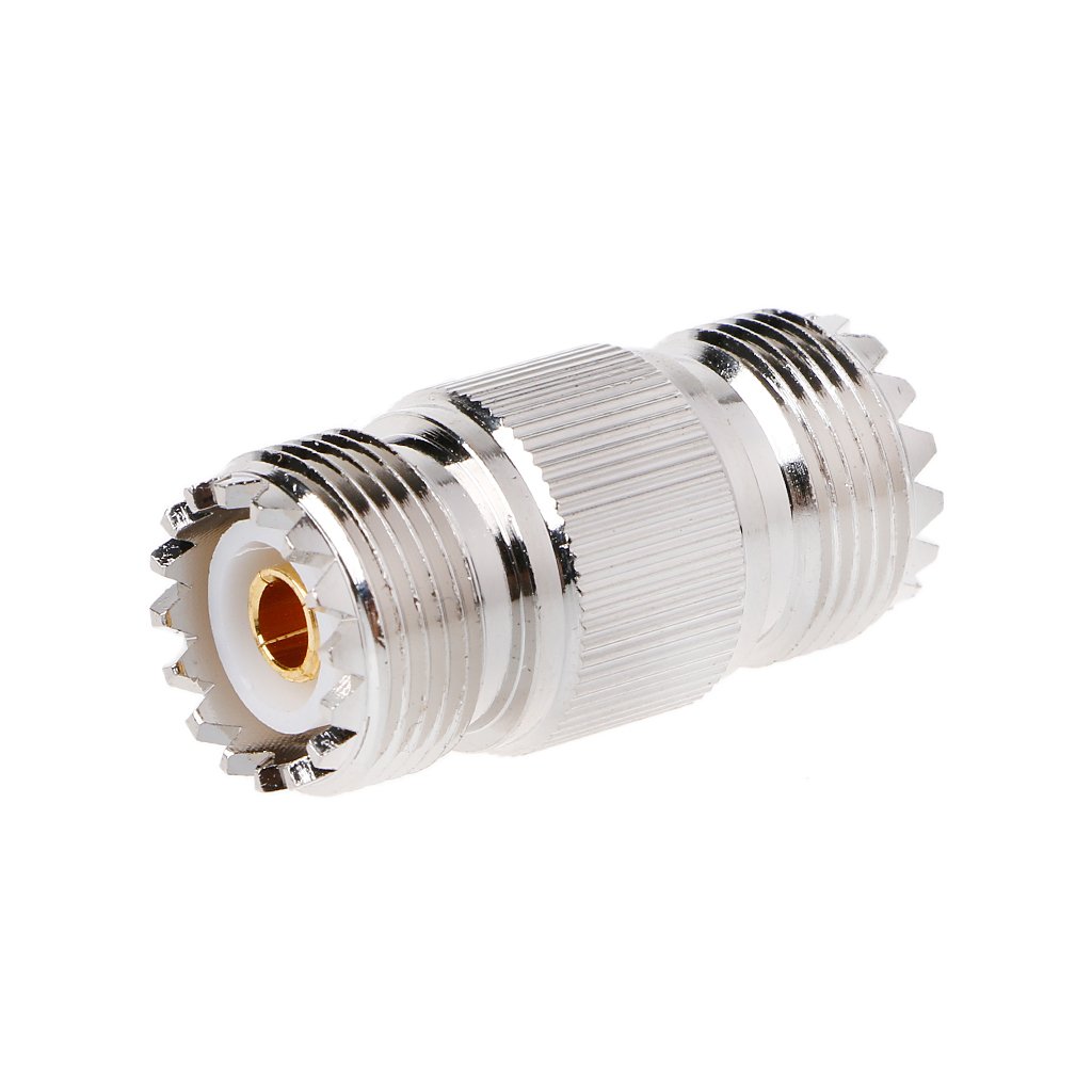 Aexit Metallo BNC femmina a femmina TV RF connettore cavo coassiale tono argento 1,3 pollici lungo 10pcs ID: 199901