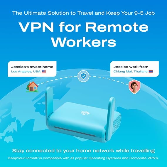 Maui MA-B256, Server & Travel Router VPN Secure Home Network Access from Anywhere, Keep Your Home IP Wherever You are, and Enjoy Private, Full VPN Control