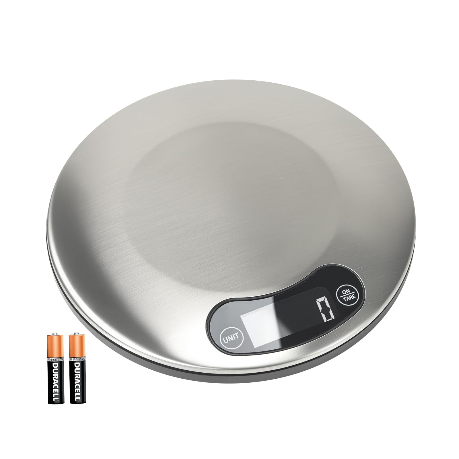 Bilancia da cucina digitale ad alta precisione con display retroilluminato con pulsante touch (grigio chiaro)