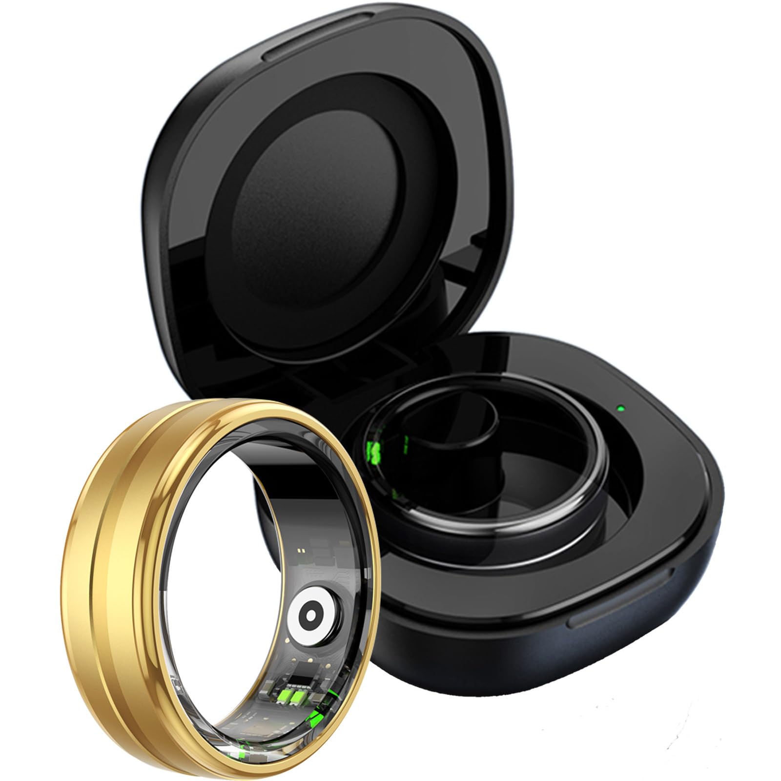 Bague intelligente de fitness - Podomètre - Compteur de calories - Anneaux intelligents pour homme et femme - Android iOS - Moniteur de fréquence cardiaque - Anneau intelligent - Tracker d'activité