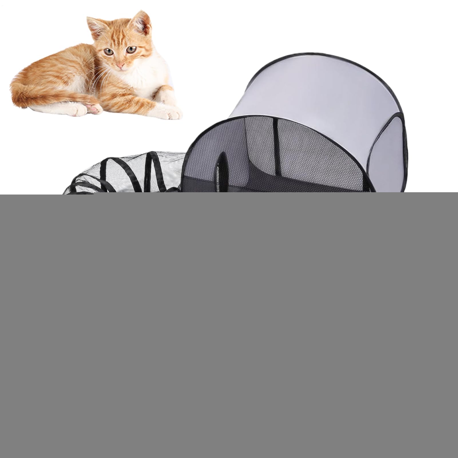 Enclos pour Chat, avec Tente de Jeu, Pliable, avec Jouet interactif et de Mouvement, pour Chiots, Chiens et Petits Animaux, intérieur et extérieur, Voyage