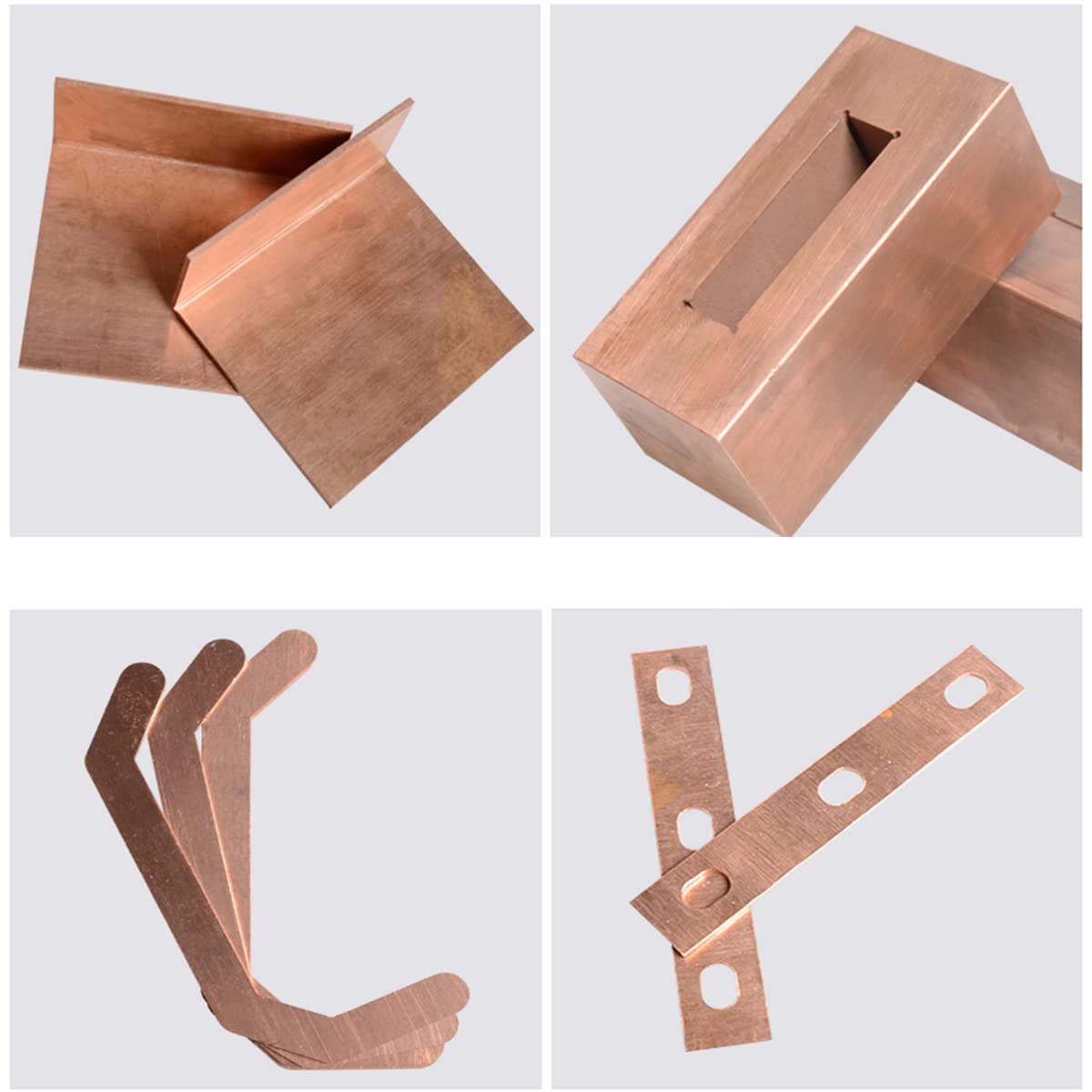 BBAUER Spessore 1Mm Lamiera Di Rame Piastre Di Rame, per L'Artigianato Riparazioni Elettriche Diy/2Pcs/200 * 200 * 1Mm