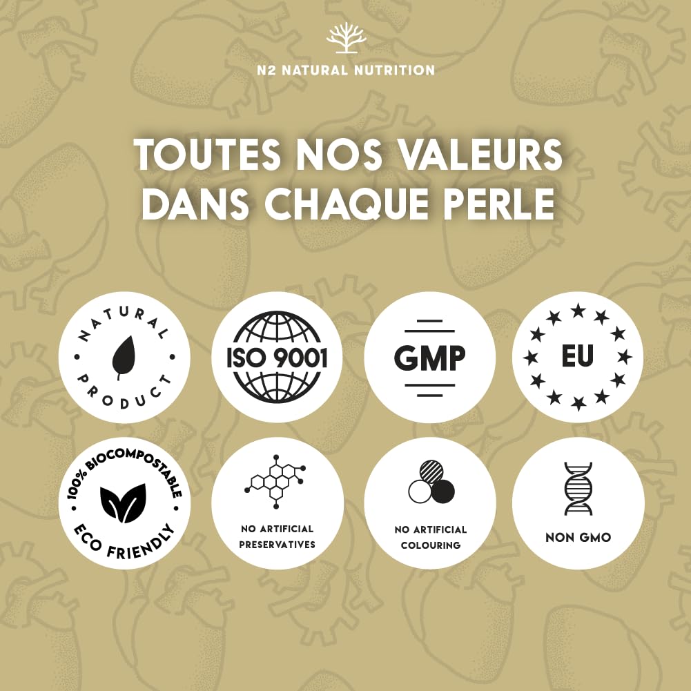 Omega 3 Fish Oil 2000 mg, 700 mg EPA et 500 mg DHA. Huile de Poisson et Vitamine E. Aide à Améliorer et Protection la Vision, Cerveau et Coeur. Régule le cholestérol.120 Gélules N2 Natural Nutrition