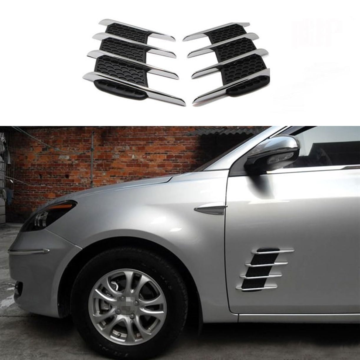 Ygjuetd Car Side Vent Sticker,Car Hood Sticker,Automotive Exterior Parts,For Renault Traffic