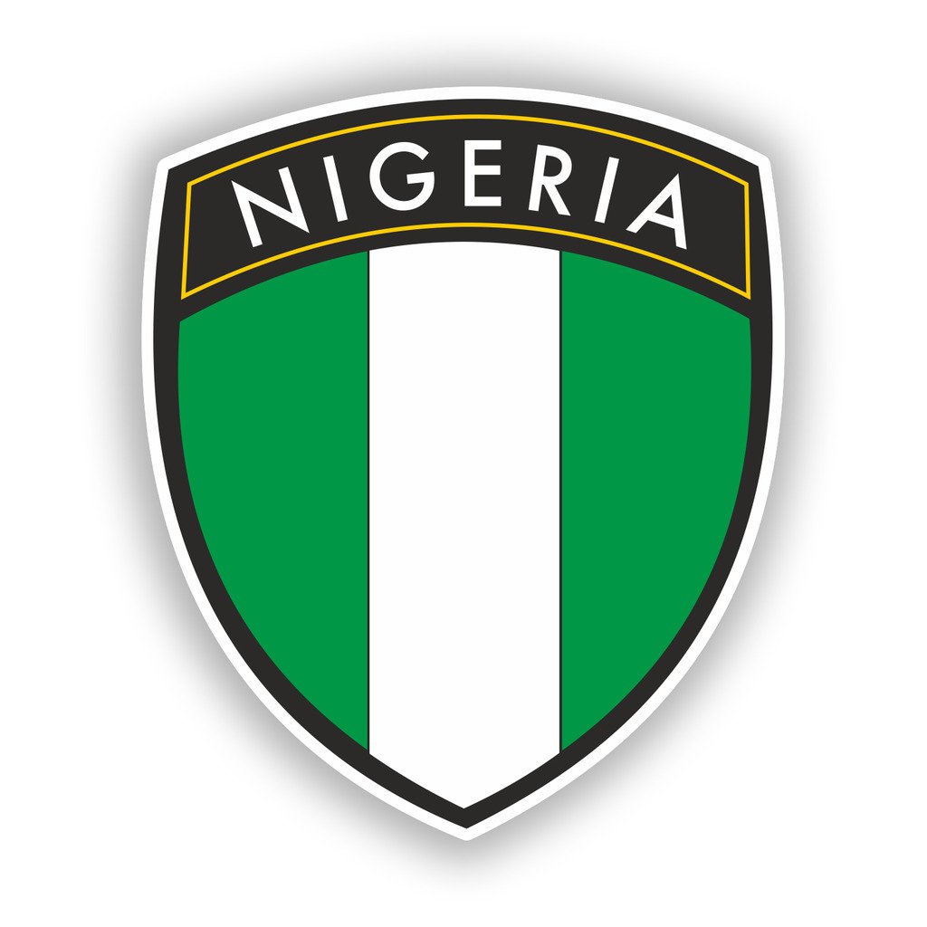 Destinationvinyl Multi 2 X 10Cm/100Mm Nigeria Flag Design Vinyl Stickers Travel Luggage #10626