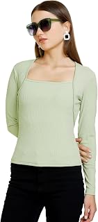White Moon Women's Full Sleeve Rip Knit Cotton Top – Western Style Price In India
