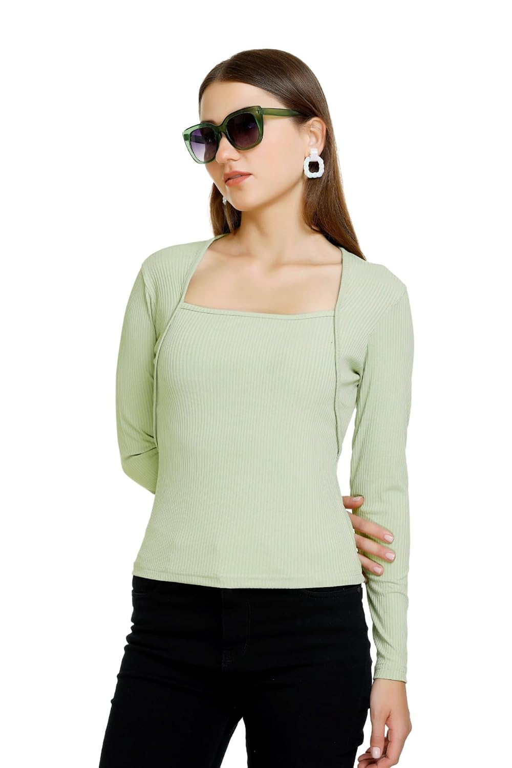White Moon Women's Full Sleeve Rip Knit Cotton Top – Western Style - Review, Price and Buying Guide