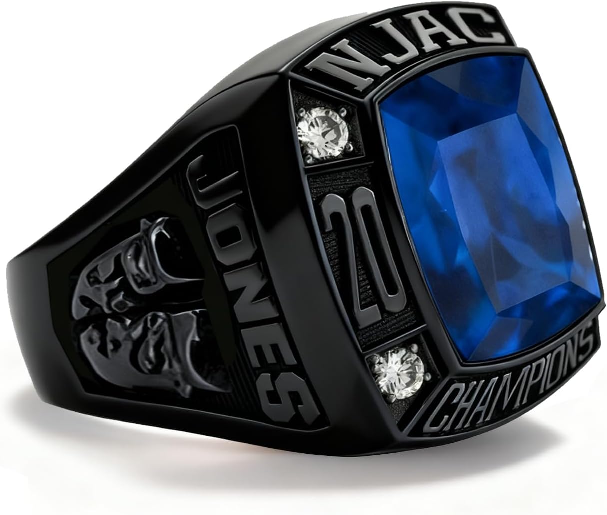 Custom Class Ring for Men 925 Sterling Silver /10k/14k/18k High School College Ring Personalized Graduation Rings Graduation Jewelry Gift for Graduates Size 4-16 (with Gift Box)