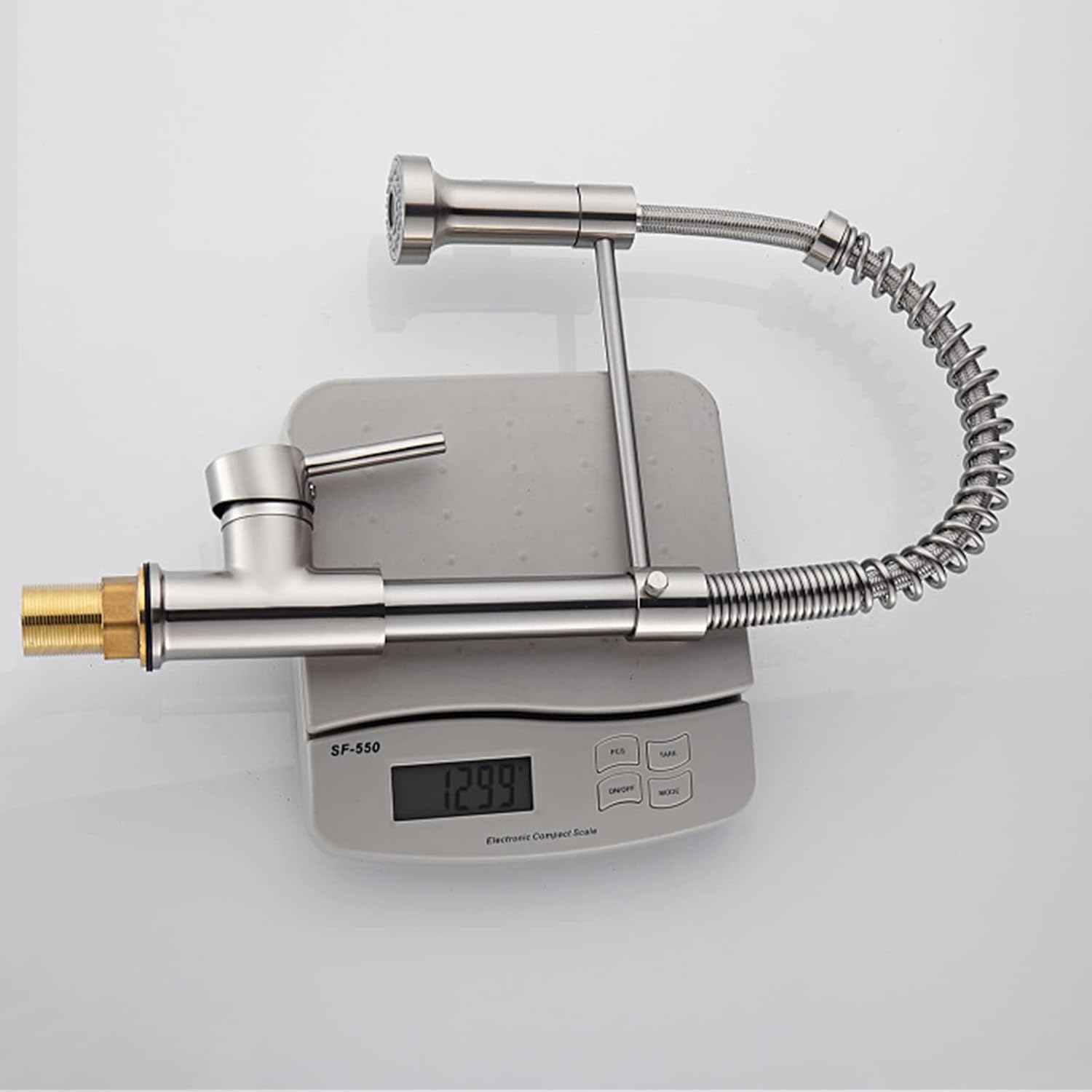 Kitchen Faucet with Pull Down Sprayer Single Hole Kitchen Faucet with 360° Rotation High Arc Commercial Spring Sink Faucet-Black(Drawing)