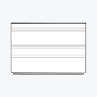373-WB7248M 72"W x 48"H Wall-Mount Music Whiteboard