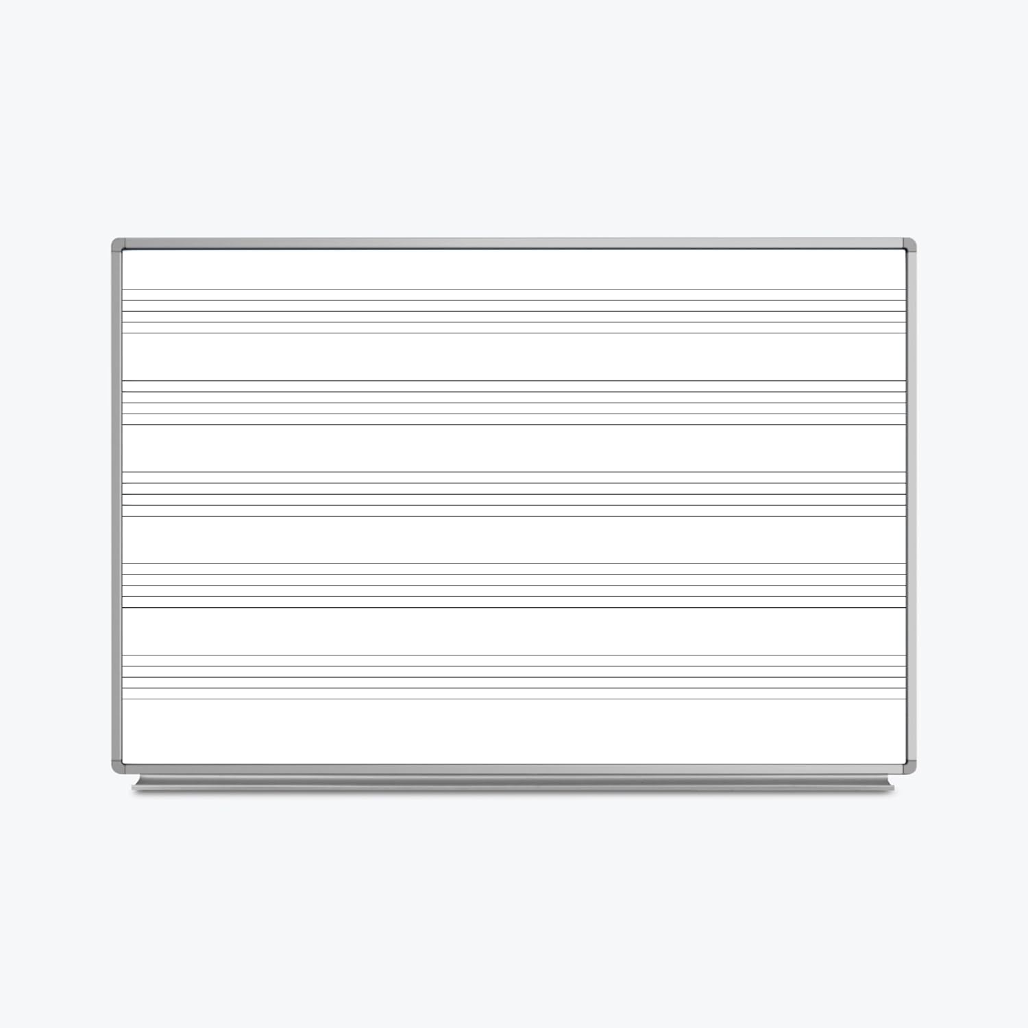 FSE 373-WB7248M 72"W x 48"H Wall-Mount Music Whiteboard