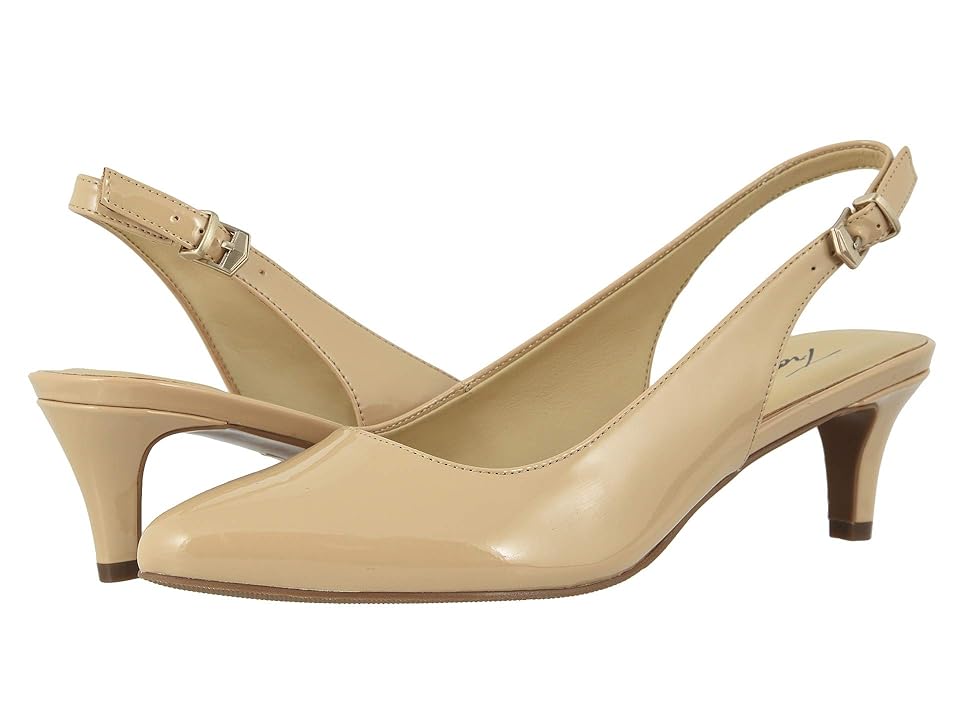 Trotters Keely (Nude Patent) Women's Shoes INTERNATIONAL SHIPPING