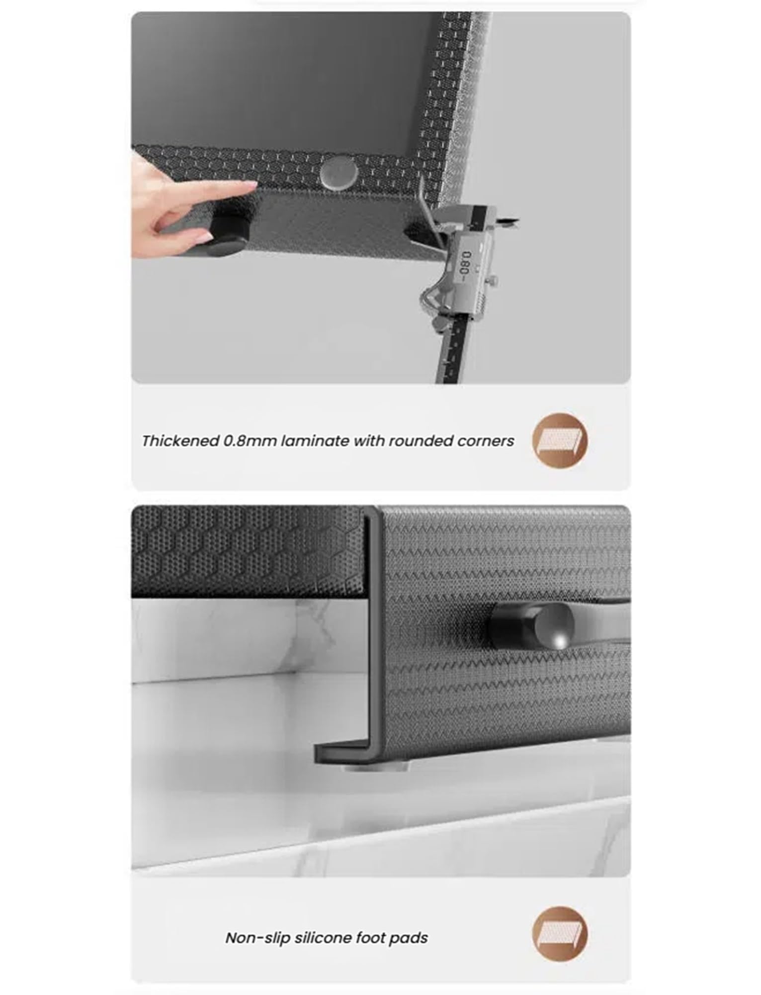 Cubiertas protectoras for cocina, placa de acero al carbono for placa de gas, cubierta for placa de fideos(L40xW48xH7cm/15.7x18.9x2.8in)