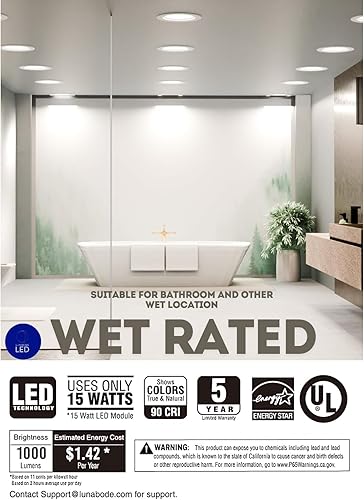 Miniatura 4 de Luz empotrable de 4 pulgadas, 1 paquete de lámparas de techo delgadas y regulables  5 unidades de luces LED de 2700 K3000 K3500 K4000 K5000 K