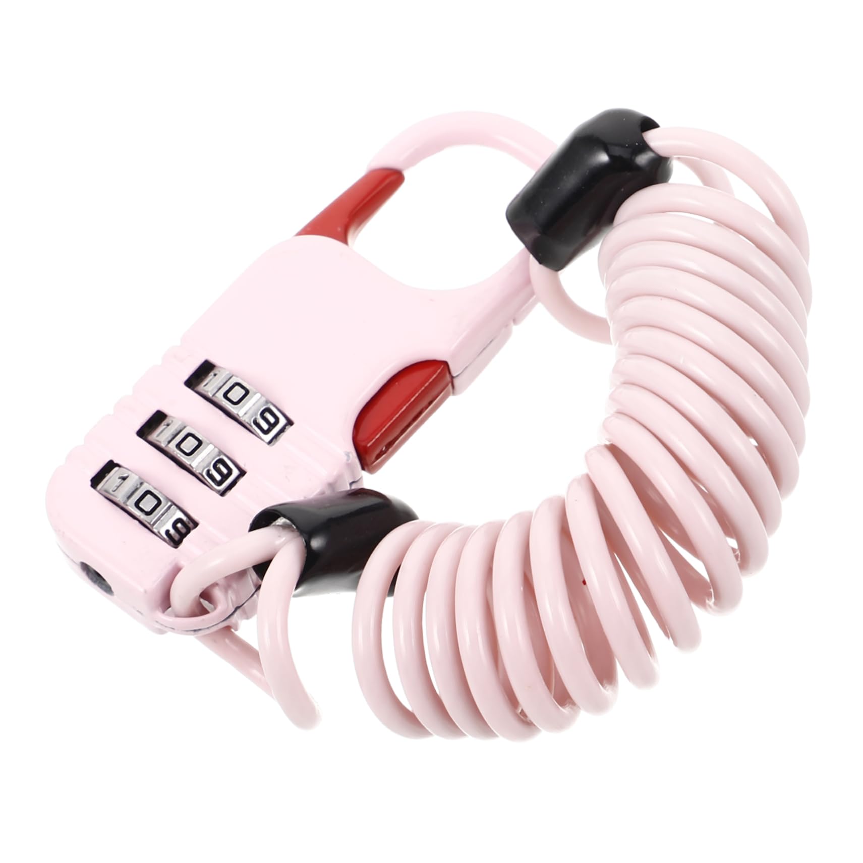 Totority Theft Lock with Combination Portable Steel Chain Security for Helmets Luggage and Bicycles Durable and Easy to Install Pink Design