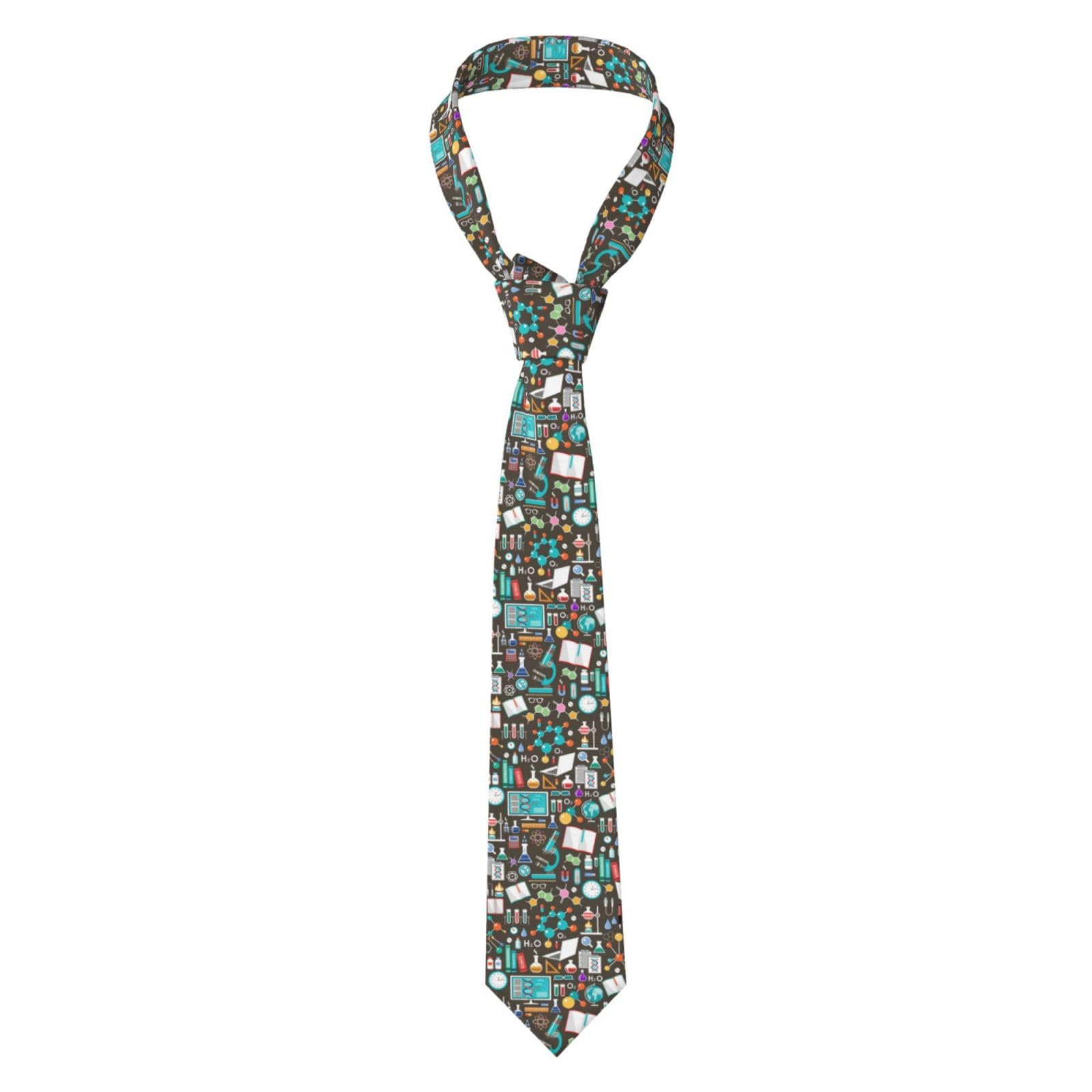 Hnnkloy Classic Neck Tie Science Chemistry Pattern Men'S Necktie