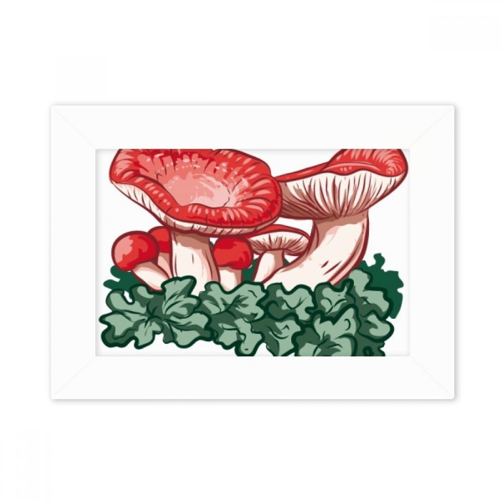 Cuadro blanco de hongo rojo decorativo para mesas de noche y oficinas modernas
