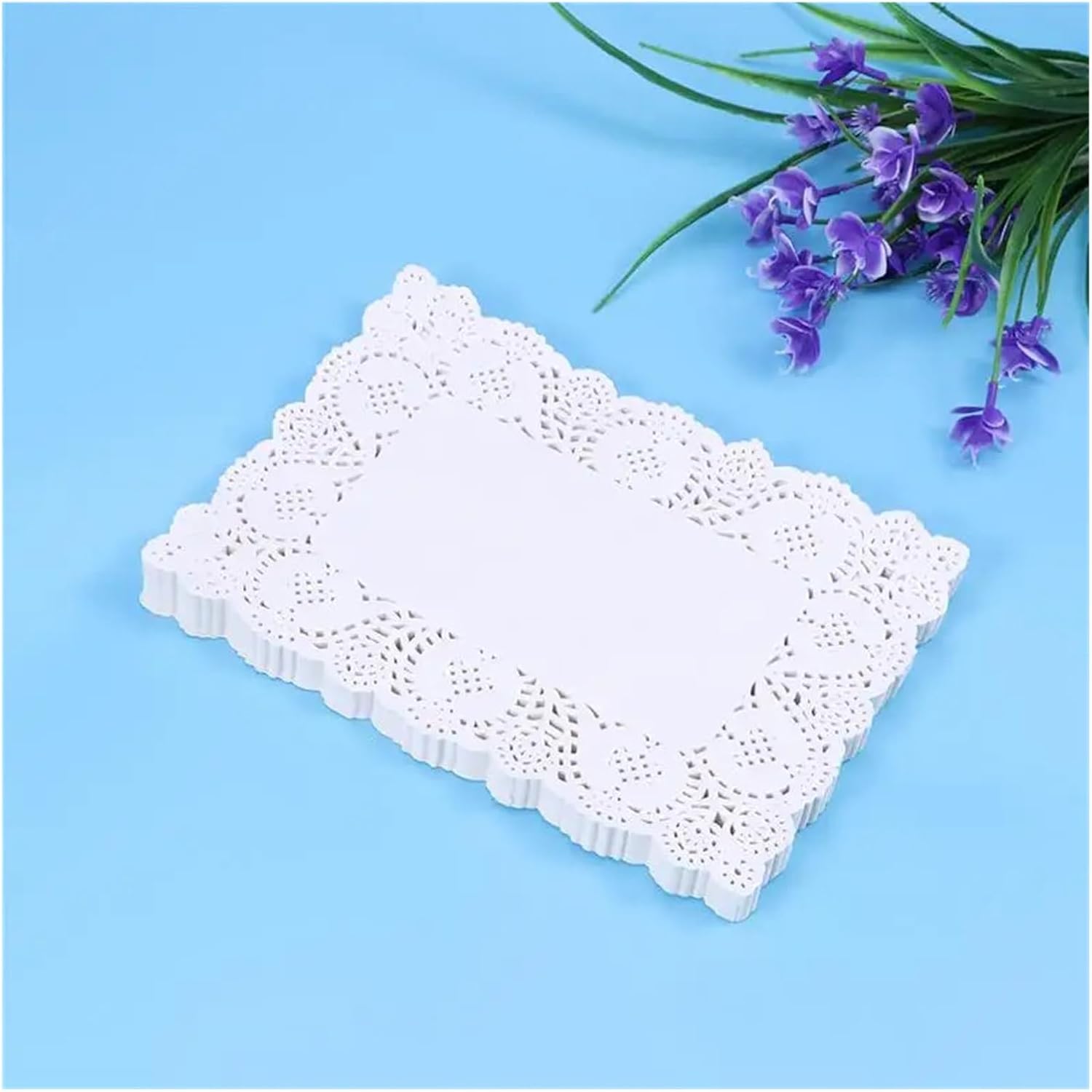 Paper Doilies 280pcs Disposable Oil-absorbing White Lace Paper Doilies Cake Box Liner Packaging Pad(A2)