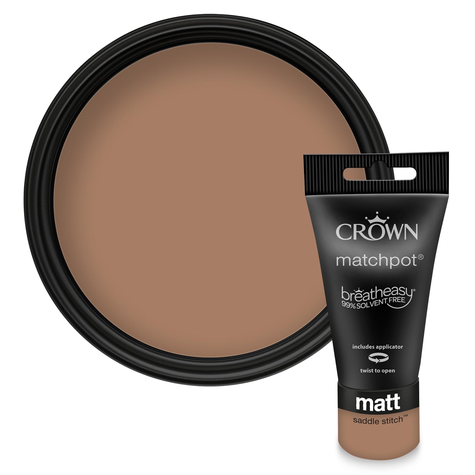 Crown WALLS & CEILINGS Ochre Matt Paint Tester Pot - Sample 40ml