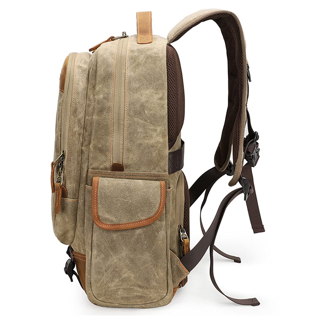Plecak na kamerę, Canvas Camera Case, Z Uczewnikiem Tripodoodporna Worka do kamery Kompatybilny dla fotografa,Army green