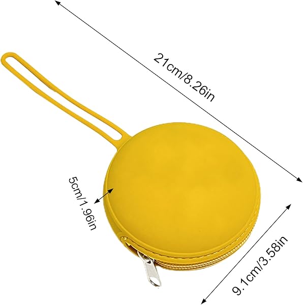 Custodia in silicone con cerniera, borsa portatile impermeabile con corda, organizer in silicone per contanti, chiavi, trucchi e viaggi quotidiani - 2