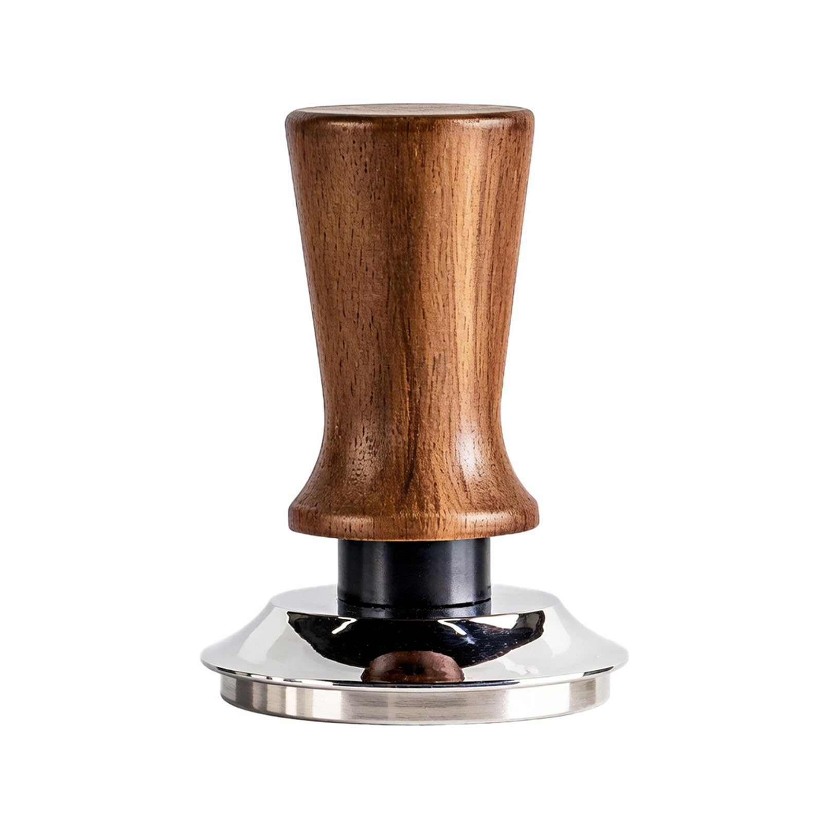Tsophreniq Professional Coffee Tamper with Threaded Base and Ergonomic Wood Grip for Even Espresso Extractions Ergonomic Coffee Tamper