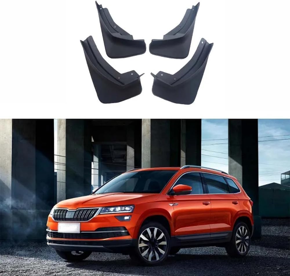 Weiyh Normal No Drill Mud Flaps For Car Front Rear Wheel For Skoda Karoq 2018 2019 2020