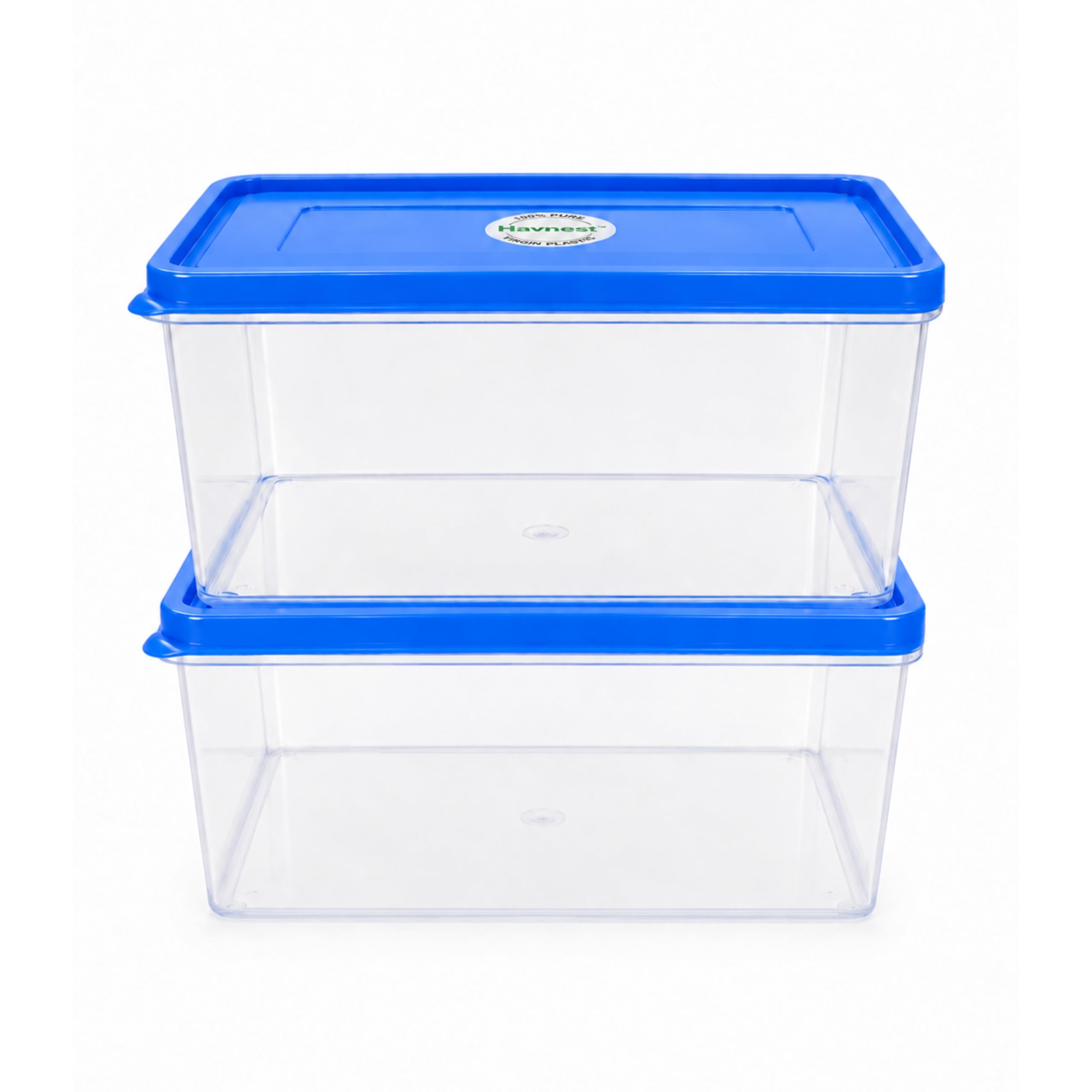 Airtight Storage Containers with Lids | 100% Virgin Plastic | Food Safe | Multipurpose Storage Boxes for Kitchen, Pantry, Refrigerator, Medicines & Household Organization (Pack of 2)-image-42