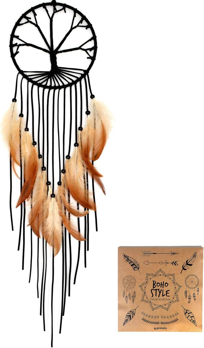 Urdeoms Dream Catcher Tree of Life Tassels Wall Hanging Decoration Dream Catchers for Bedroom Dia 5.9" (NO.025)