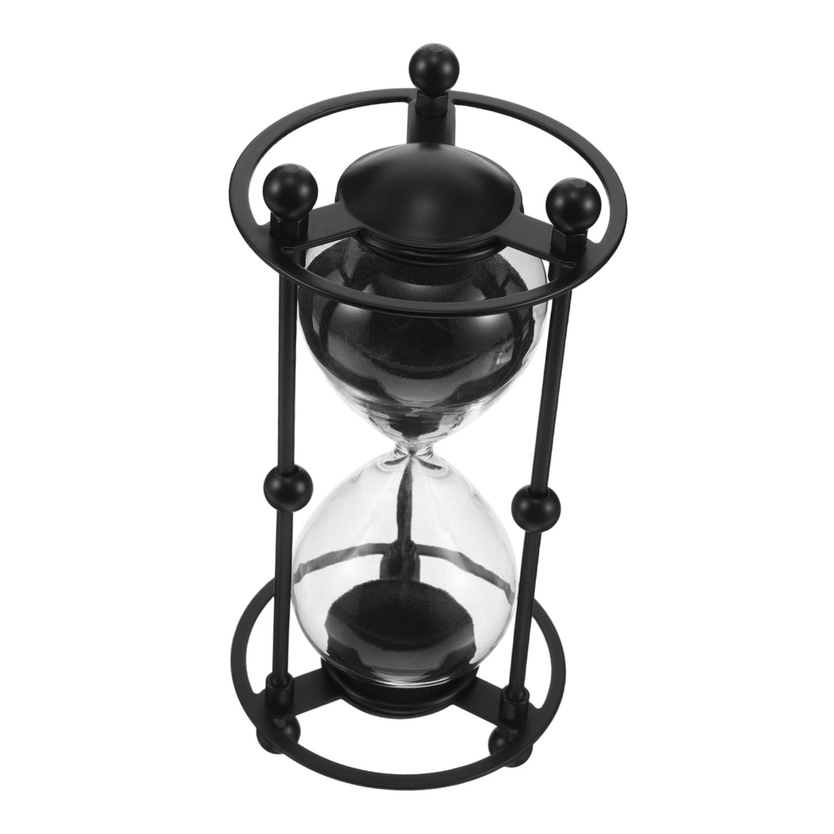 Sablier de prière en verre et fer noir iplusmile pour culte à domicile