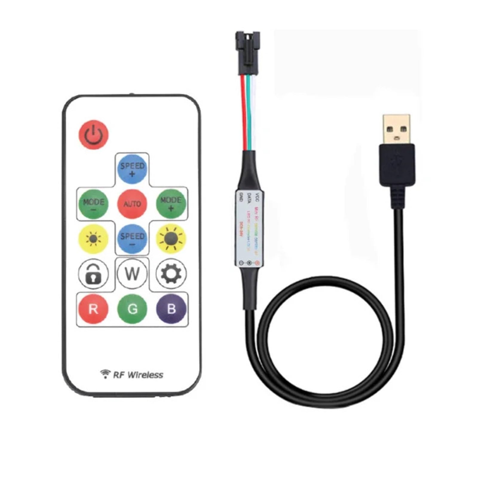 Contrôleur de Pixels RVB IC USB DC5V avec télécommande pour bande LED