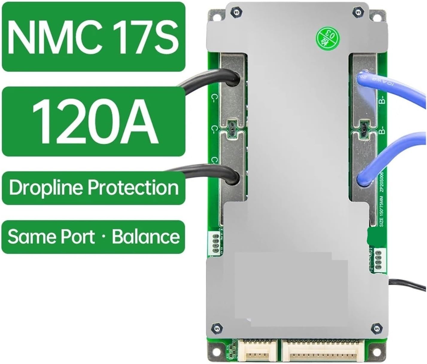 Battery Equalizer Li-Ion Battery Protection Board ZP20S006 3.2V LFP 16S 20S 3.7V NMC 17S 20S Hardware BMS 60A 80A 100A 120A 150A Same Port with Balance(3.7V NMC 17S 120A)