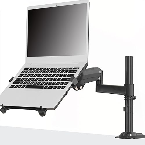 Miniatura 3 de NB North Bayou Soporte para laptop con bandeja ajustable para portátil de 10-17 pulgadas, brazo de movimiento completo con placa VESA para monitor