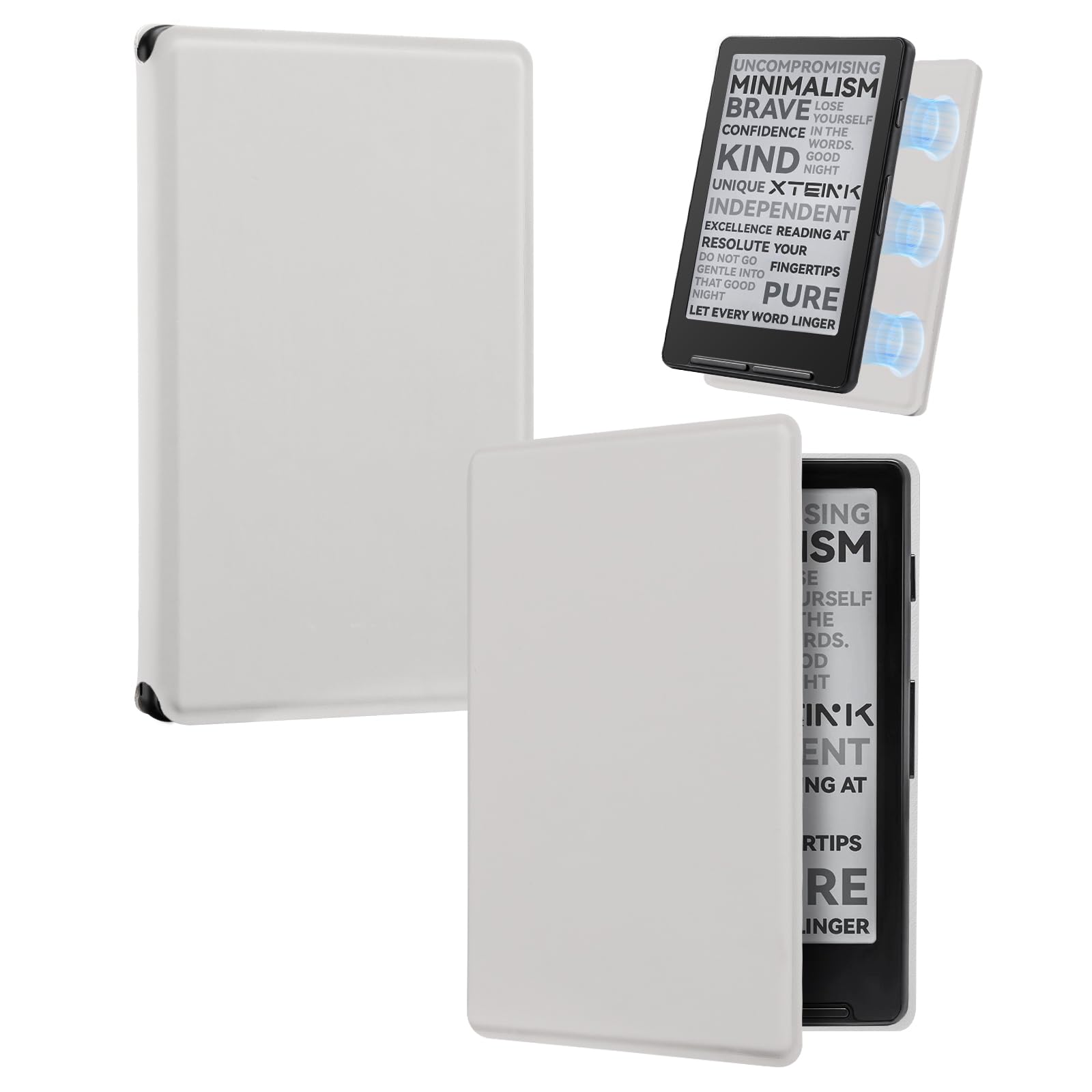 CoBak Magnetic Case for XTEINK X4, Ultra-Lightweight Protective Cover for Xteink X4 E-Reader, Secure Magnetic Attachment(Grey)