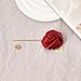 Flower Brooch Pins for Women Fashion Burgundy Rose Lapel Pin for Men Suits Red Rose Boutonniere with Pins for Clothes Brooches for Women Wedding Boutonnieres for Homecoming Lapel Flowers for Men Suits