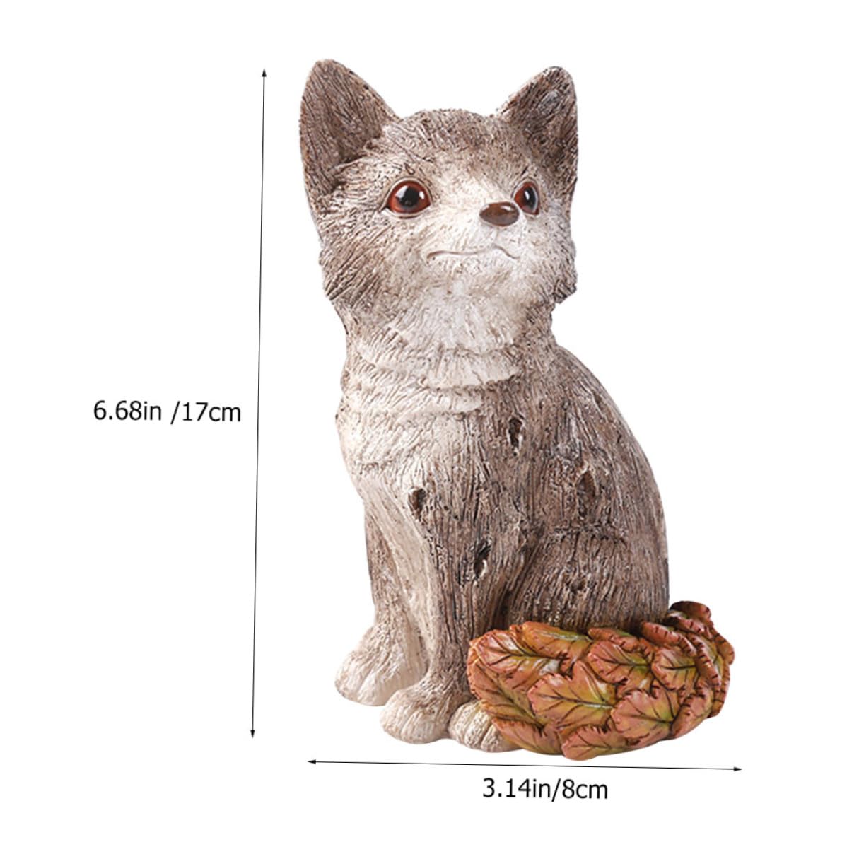 Anneome Gartenfigur und Lebendigem Design Fuchs aus Synthetischem Harz Handgefertigte mit Detaillierter Textur für Draußen im Garten oder Hof
