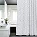 Cube Mildew Resistant Fabric Shower Curtain White for Bathroom, Water-Repellent 72-inch x 72-inch