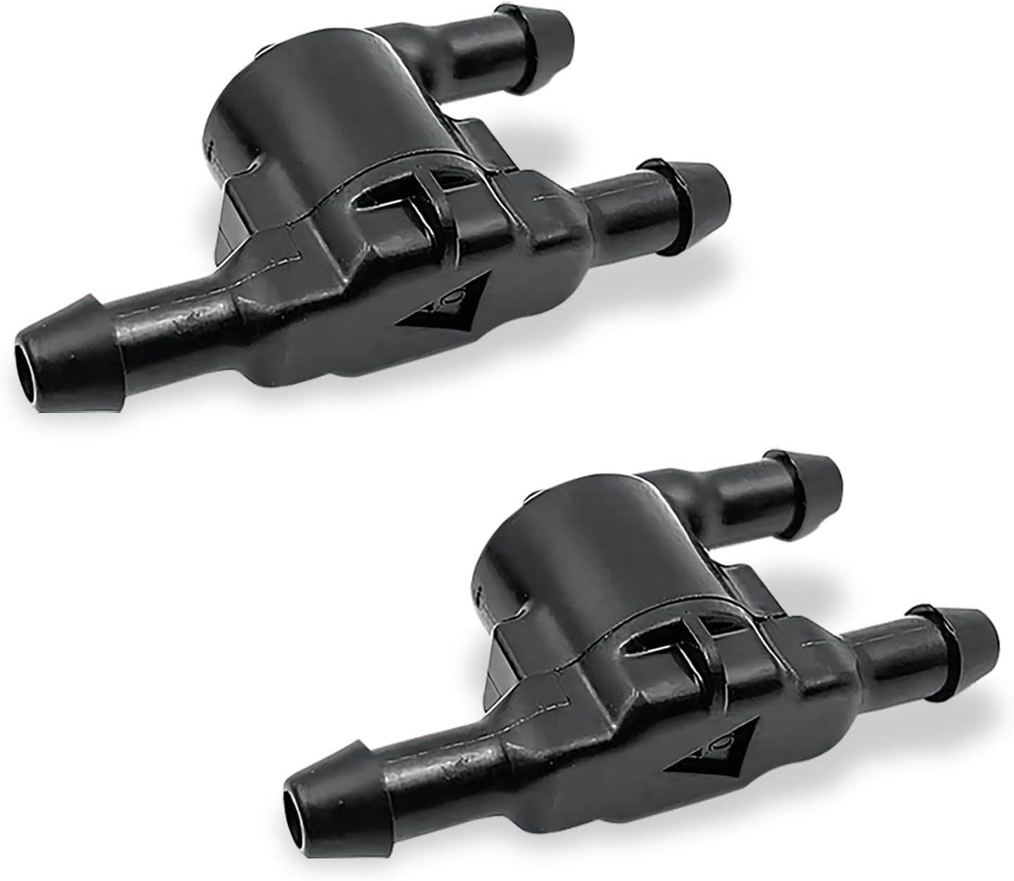 2 PCS Car Windshield Wiper Washer Check Valve, 3 Port Cleaning Nozzle Replacement 8532128020, Wiper Spray Pipe Cleaning Connector Accessory, Compatible with Toyota Lexus (Black)