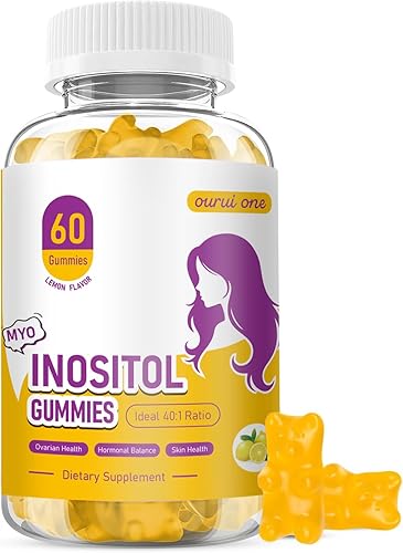 Myo & D-Chiro - Gomitas de inositol para mujer, proporción 401, equilibrio hormonal y apoyo de fertilidad con ALA, vitamina D3, B12 y cromo,
