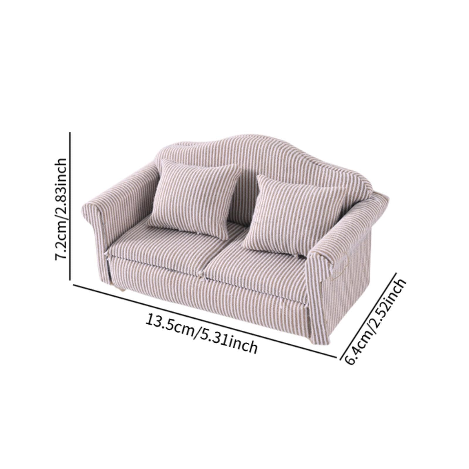Divano Ornamentale in 1/12 per Scene di Case delle Bambole, Stile C
