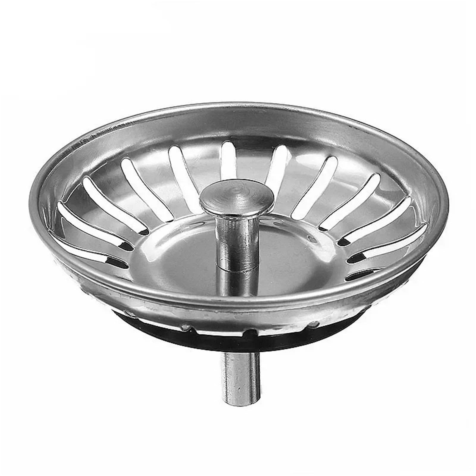 Kitchen Sink Drain Stopper Strainer Stainless Stee 78-84mm Sink Basket Accessories 304 Stainless Steel Kitchen Sink Strainer Sink Drain Stopper(84mm)