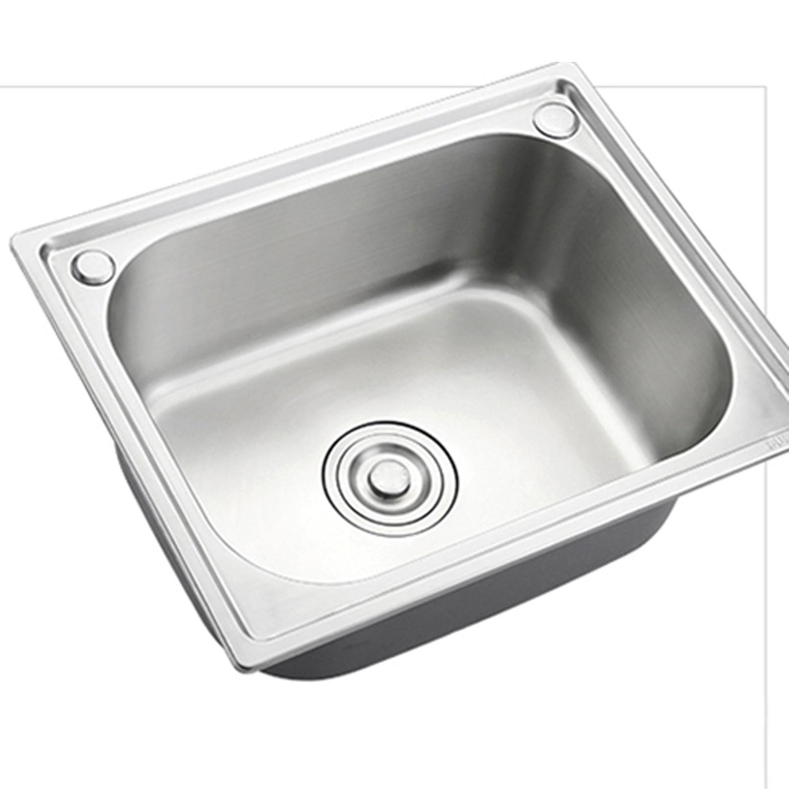 Lavabo Mural de Acero inoxidable para cocina, hogar, con grifo, para baño, restaurante o lavandería (50x40cm)