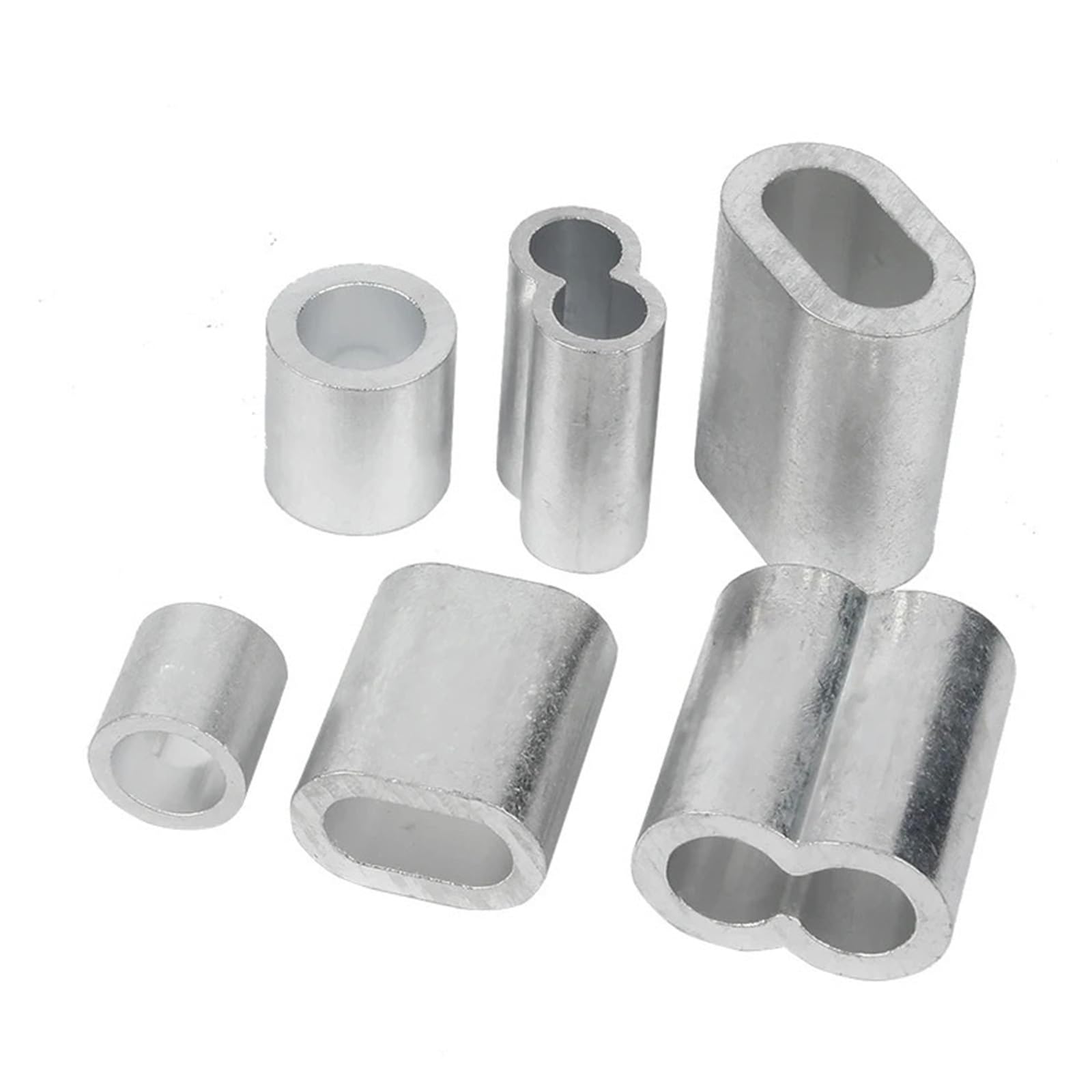 Ferrules pour câble en acier Câble en aluminium serti manchon fixe clip fixation blocage câble M0.5M0.8 M1 .2 .5 M2. M3 M4 M5 M6 M8 M10 M12 M14 M16 M18 M20 (trou simple, M1.5)