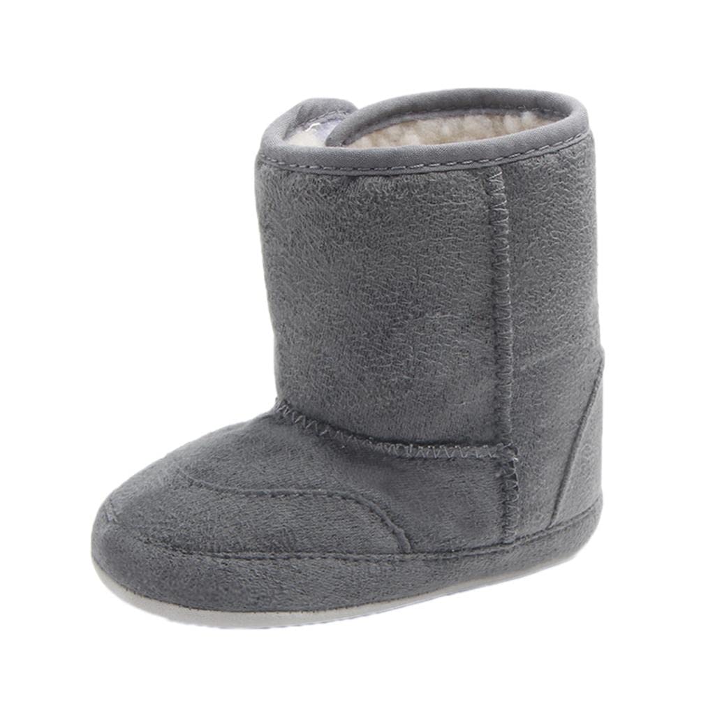 ZOOMELLA Baby Soft Sole Anti-Slip Mid Calf Winter Warm Infant Prewalker Snow Boots 12-18 Months Gray|Clothing Shoes & Accessories |Baby Shoes-picture-38