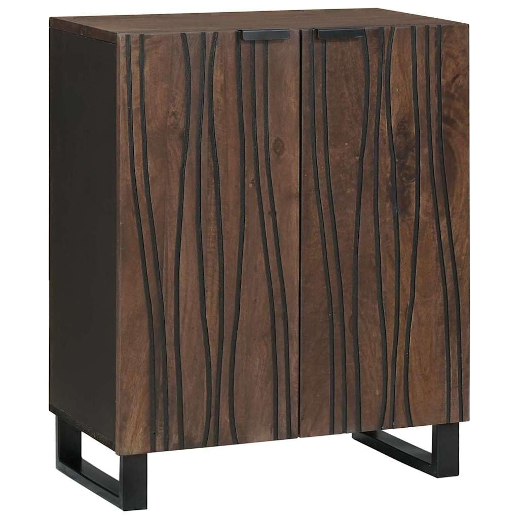 Tomostar Buffet Cuisine, Buffet Bas Meuble de Rangement Salon Marron 60 x 33.5 x 75 cm Bois de manguier Massif