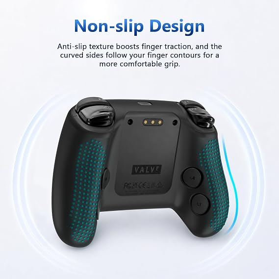 Steam Controller 2 2026用ケースカバー ソフトシリコンプロテクターカバースキンケース Steam Controller 2用、傷防止性、耐衝撃性、ブラック