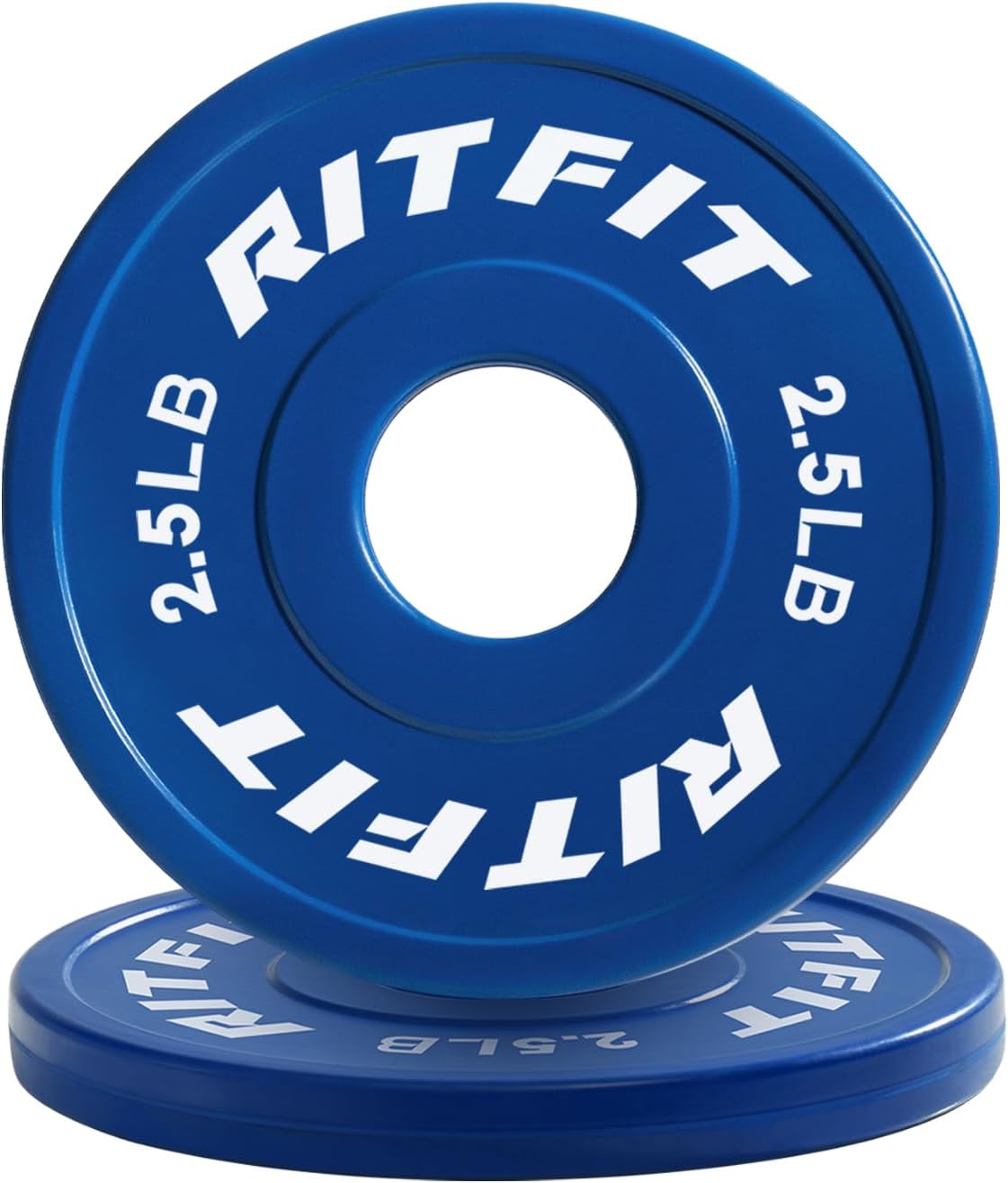 RitFit Placas de peso de goma fraccionarias, placas de parachoques de colores para entrenamiento de fuerza inicial y sobrecarga progresiva, par y
